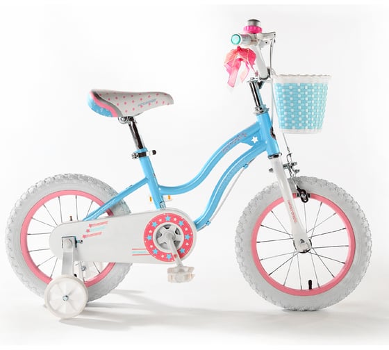 Велосипед Royal Baby Stargirl Steel 14", стальная рама RB14G-1 Голубой/Розовый