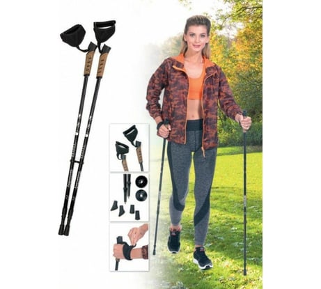 Карбоновые телескопические палки для скандинавской ходьбы BRADEX НОРДИК СТАЙЛ ПРО SF 0264