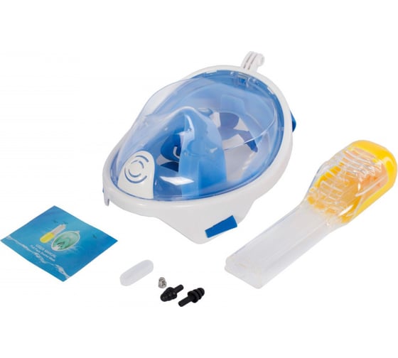 Полнолицевая маска для снорклинга BRADEX голубая L SF 0370