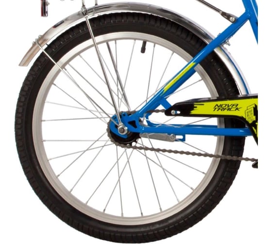Велосипед NOVATRACK 20" URBAN синий, защ А-тип, тормоз нож, крылья и багаж хром, без доп колес 203URBAN.BL22-