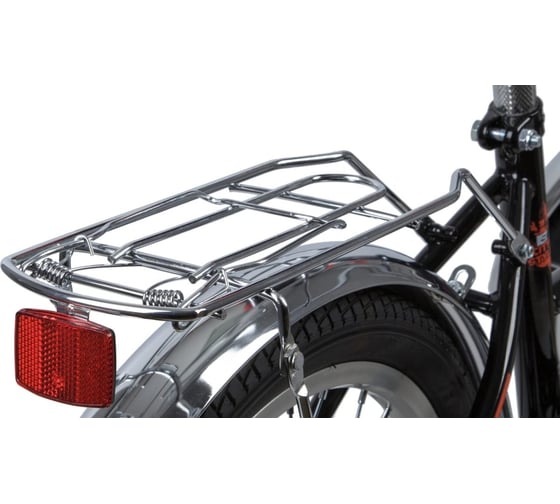Велосипед NOVATRACK 20" URBAN черный, защита А-тип, тормоз нож, крылья и багажник хром 203URBAN.BK20