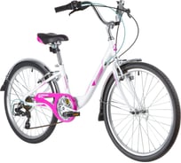 Велосипед NOVATRACK ANCONA диаметр колес 24", рама 12", белый, 7-скоростей 24AH7V.ANCONA.12WT20