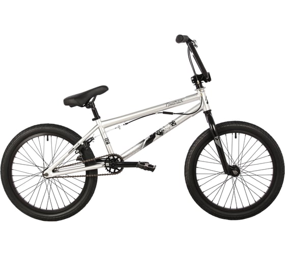 Велосипед NOVATRACK диаметр колес 20", BMX PSYCHO серебристый, сталь, гироротор, рама 10" 20BMX.PSYCHO.SL23 1