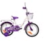 Велосипед NOVATRACK NOVATRACK диаметр колес 14" BUTTERFLY белый-фиолетовый, тормоз нож, крылья и багаж хром, корз, полная защита 147BUTTERFLY.WVL23 3