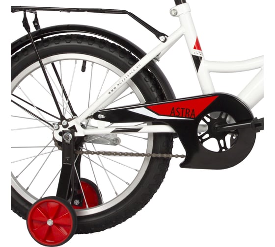 Велосипед NOVATRACK ASTRA диаметр колес 18", белый, тормоз ножной, крылья, багажник, защита А-тип 183ASTRA.WT22