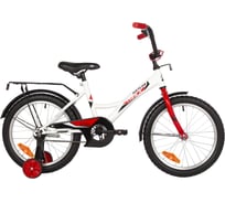 Велосипед NOVATRACK ASTRA диаметр колес 12" белый, тормоз ножной, крылья и багажник черный, полная защита цепи 123ASTRA.WT20