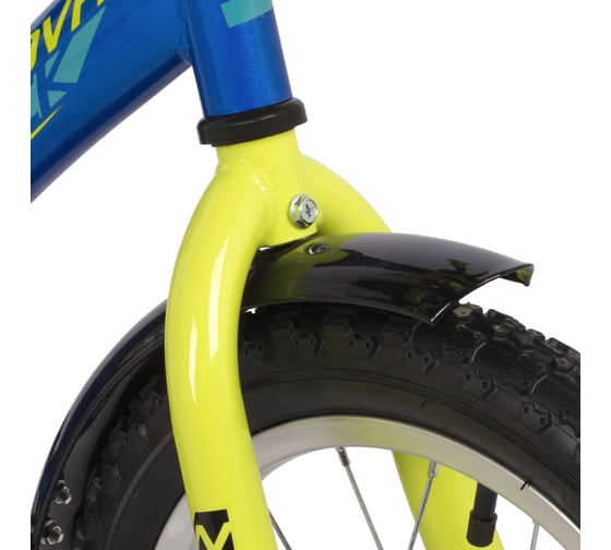 Велосипед NOVATRACK ASTRA диаметр колес 12" синий, тормоз ножной, крылья и багажник черный, полная защита цепи 123ASTRA.BL20