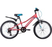 Велосипед NOVATRACK VALIANT диаметр колес 20", коралловый, сталь, 6-скоростей, TY21/TS38/SG-6SI, V-brake 20SH6V.VALIANT.CRL9