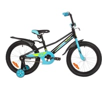 Велосипед NOVATRACK VALIANT диаметр колес 18", черный, защита А-тип, тормоз ножной, короткие крылья, нет багажника 183VALIANT.BK9