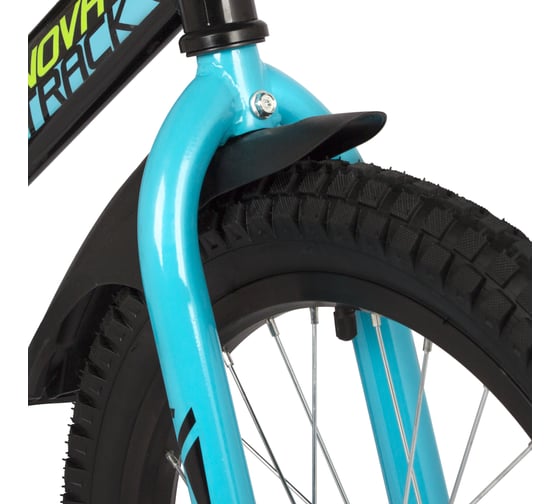 Велосипед NOVATRACK VALIANT диаметр колес 18", черный, защита А-тип, тормоз ножной, короткие крылья, нет багажника 183VALIANT.BK9