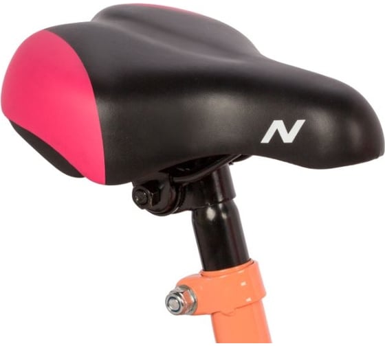 Велосипед NOVATRACK 14" WIND коралловый, полная защита цепи, ножной тормоз., крылья, багажник, 144WIND.CRL22