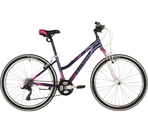 Велосипед STINGER 26" LATINA фиолетовый, сталь, размер 17", MICROSHIFT 26SHV.LATINA.17VT10 1