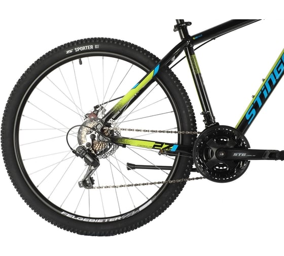 Велосипед STINGER ELEMENT EVO 27.5" черный, алюминий, размер 20" 27AHD.ELEMEVO.20BK3