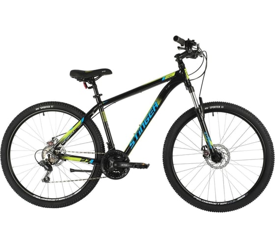 Велосипед STINGER ELEMENT EVO 27.5" черный, алюминий, размер 18" 27AHD.ELEMEVO.18BK3