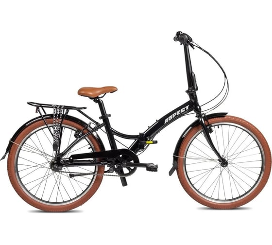 Велосипед ASPECT Komodo 3, 2023, диаметр колес 24", черный 4650231370845