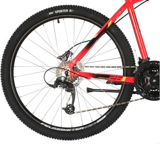 Велосипед STINGER ELEMENT PRO 26" красный, алюминий, размер 14", MICROSHIFT 26AHD.ELEMPRO.14RD10