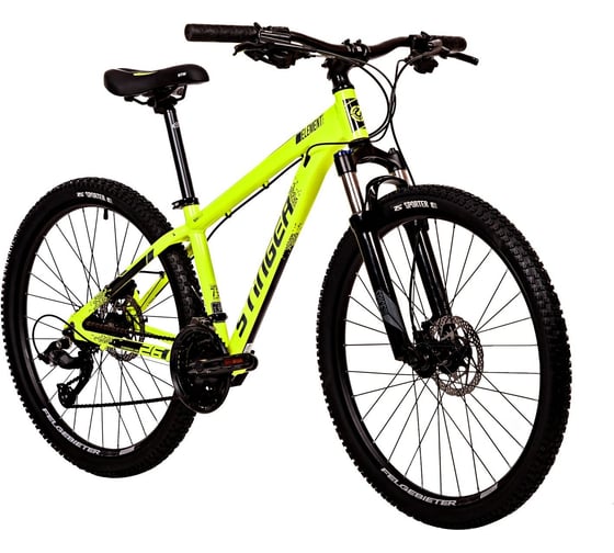 Велосипед STINGER ELEMENT PRO 26" зеленый, алюминий, размер 14", MICROSHIFT 26AHD.ELEMPRO.14GN10