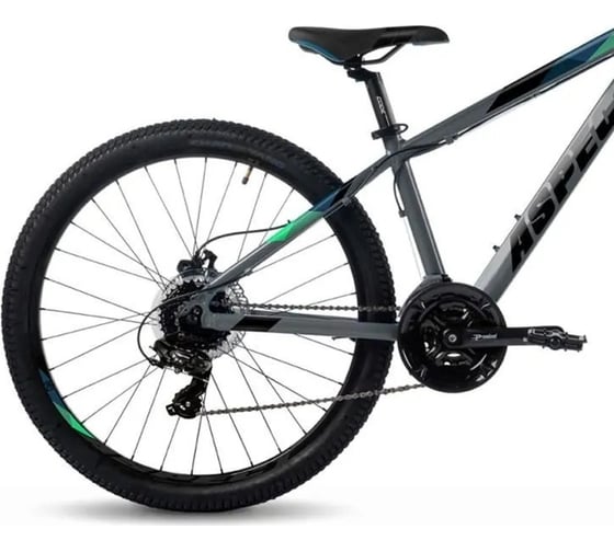 Велосипед ASPECT Nickel 26, 2023, размер рамы 14.5", серо-зеленый 4650231370234