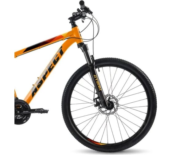 Велосипед ASPECT Ideal 27.5, 2023, размер рамы 20", оранжево-черный 4650231370159