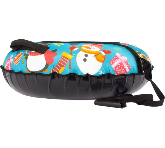 Тюбинг - ватрушка модель bz-70_cristmass, 70 см, бирюзовый с черным Snowstorm W112850