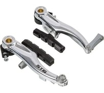 Тормоз STG v-brake HJ-612AD7-SI 2 рычага 100мм, 2-е колодки 60 мм, напр. передние Х90057