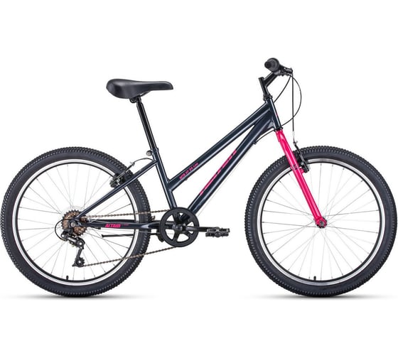 Велосипед ALTAIR MTB HT 24 low рост 14, 2019-2020, серый/розовый RBKT01N46002 1