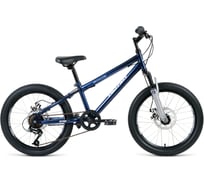 Велосипед ALTAIR MTB HT 20 2.0 disc 20, рост 10.5, 2019-2020, темно-синий/белый RBKT0MN06003