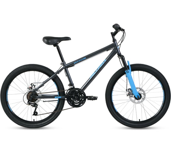 Велосипед ALTAIR MTB HT 24 2.0 disc 24, рост 14, 2019-2020, серый/голубой RBKT01N4P003
