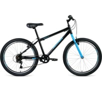 Велосипед ALTAIR MTB HT 24 1.0 24 рост 14, 2019-2020, черный/голубой RBKT0MN46002