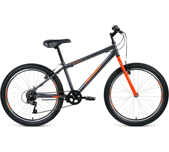Велосипед ALTAIR MTB HT 24 1.0 24 рост 14, 2019-2020, серый/оранжевый RBKT0MN46004