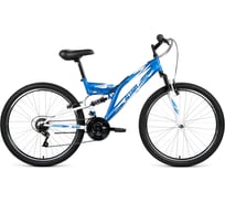 Велосипед ALTAIR MTB FS 26 1.0 26, рост 16, 2018-2019, синий/белый RBKN92N6P004