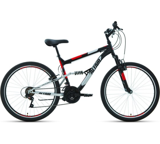 Велосипед ALTAIR MTB FS 26 1.0 26, рост 16, 2019-2020, черный/красный RBKT0SN6P005 1