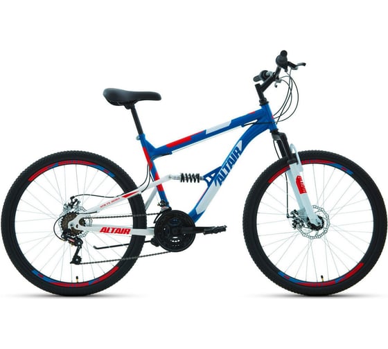Велосипед ALTAIR MTB FS 26 2.0 disc, рост 16, 2019-2020, синий/красный RBKT0SN6P014 1