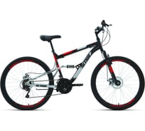 Велосипед ALTAIR MTB FS 26 2.0 disc, рост 16, 2019-2020, черный/красный RBKT0SN6P013