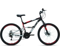 Велосипед ALTAIR MTB FS 26 2.0 disc, рост 18, 2019-2020, черный/красный RBKT0SN6P017