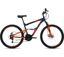 Велосипед ALTAIR MTB FS 26 2.0 disc, рост 18, 2019-2020, серый/оранжевый RBKT0SN6P020