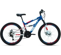 Велосипед ALTAIR MTB FS 24 disc, рост 15, 2019-2020, синий/красный RBKT02N4P003