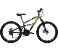 Велосипед ALTAIR MTB FS 24 disc, рост 15, 2019-2020, бежевый/черный RBKT02N4P004