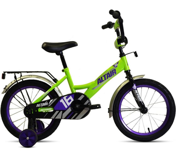 Велосипед ALTAIR KIDS 14, 2019-2020, ярко-зеленый/фиолетовый RBKT0LNF1004 1
