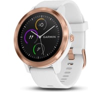 Смарт-часы Garmin vivoactive 3 золотистые с белым ремешком 010-01769-07