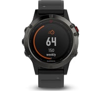 Смарт-часы Garmin fenix 5 Sapphire черные с черным ремешком 010-01688-11
