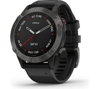 Смарт-часы Garmin fenix 6 Sapphire серый с черным ремешком 010-02158-11