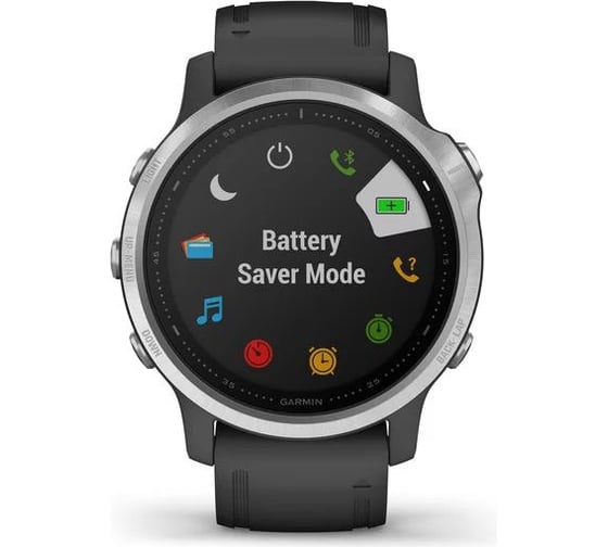 Смарт-часы Garmin fenix 6S серебристый с черным ремешком 010-02159-01