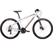 Велосипед FORWARD APACHE 27.5 3.0 disc, рост 17, 2019-2020, белый/оранжевый RBKW0M67Q040
