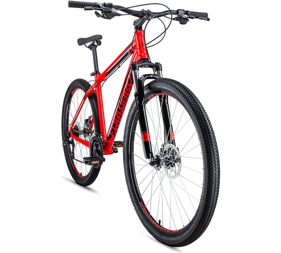 Велосипед FORWARD APACHE 29 2.0 disc, рост 17, 2018-2019, красный/черный RBKW9M69Q006