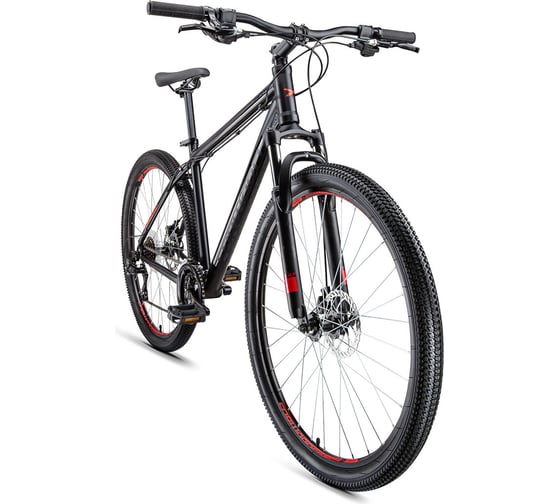 Велосипед FORWARD APACHE 29 2.0 disc, рост 21, 2018-2019, черный матовый RBKW9M69Q010