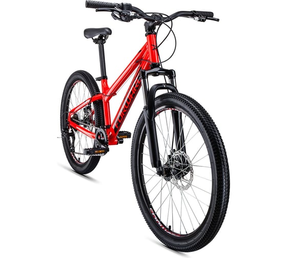 Велосипед FORWARD TITAN 24 2.0 disc рост 13, 2019-2020, красный, RBKW01N46006