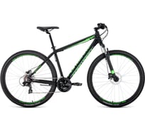 Велосипед FORWARD APACHE 29 3.0 disc, рост 17, черный/светло-зеленый RBKW0M69Q006