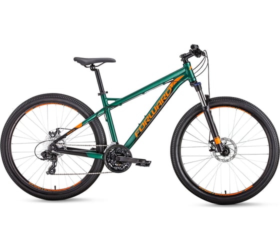 Велосипед FORWARD QUADRO 27,5 2.0 disc рост 19 2018-2019, зеленый матовый RBKW9M67R017