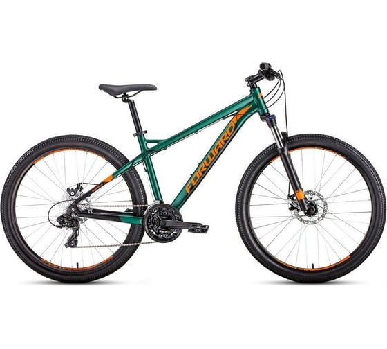 Велосипед FORWARD QUADRO 27,5 2.0 disc рост 19, 2019-2020, зеленый матовый RBKW0M67R026